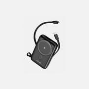 Swissten 10K MagSafe Magnetic Power Bank 10000mAh – Qi2 15W, Built-in USB-C & Lightning, Black