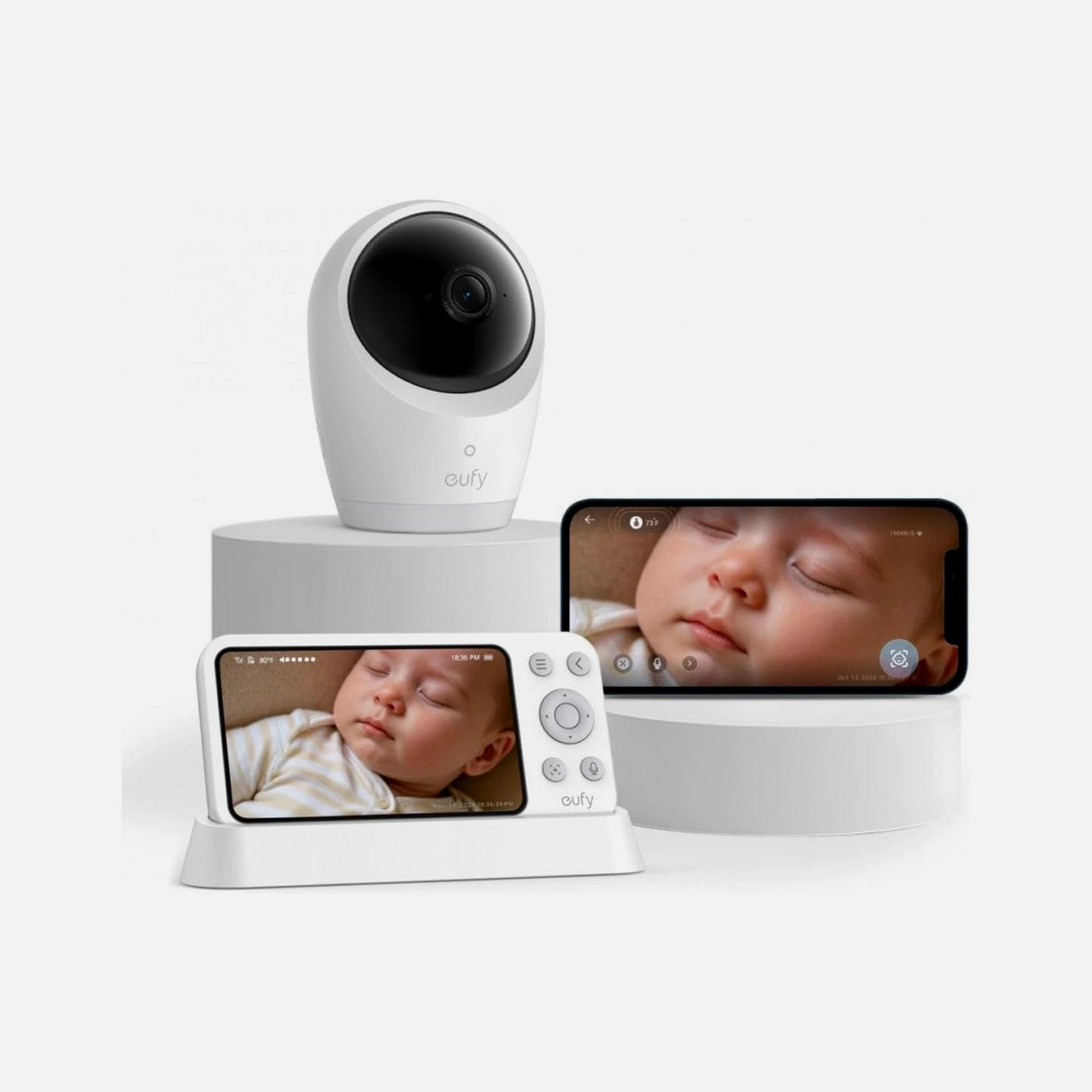 Anker Eufy E21 Baby Monitor 4K UHD – 5" Screen, 8× Zoom, Pan & Tilt, Hybrid WiFi/No WiFi