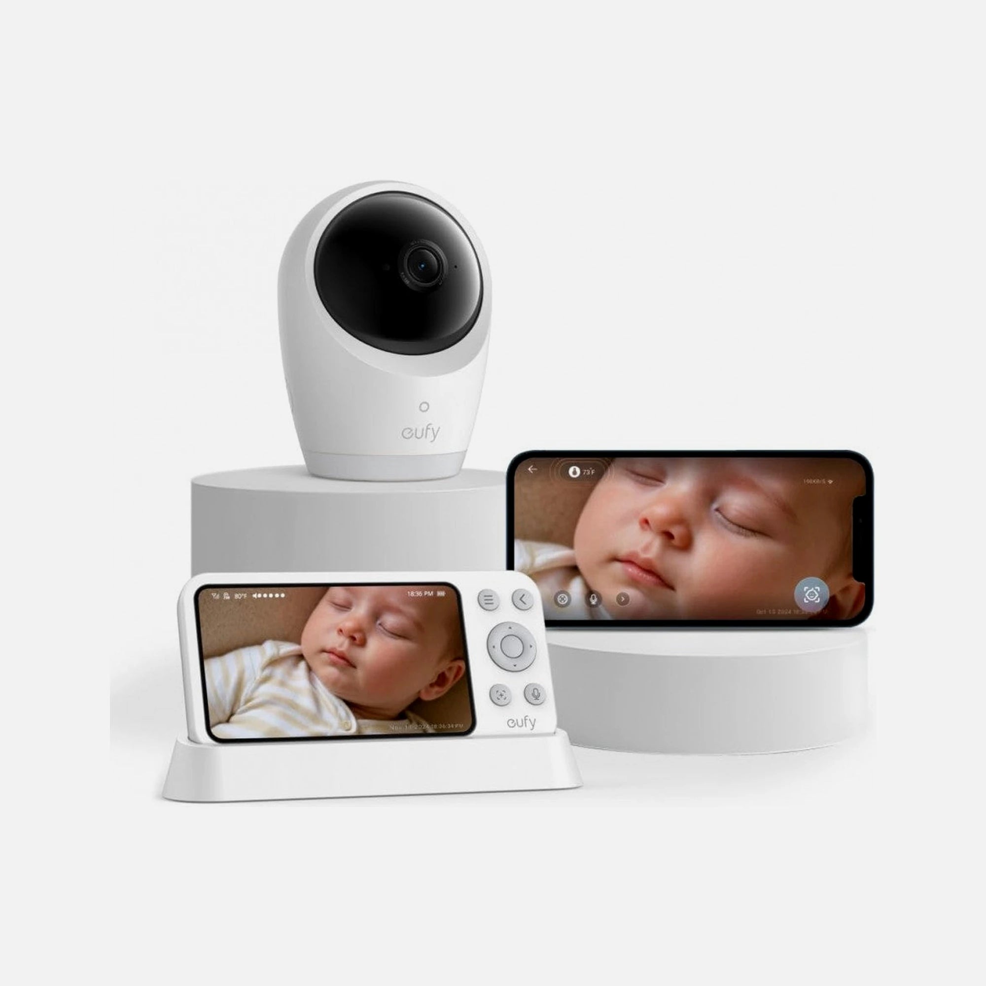 Anker Eufy E21 Baby Monitor 4K UHD – 5" Screen, 8× Zoom, Pan & Tilt, Hybrid WiFi/No WiFi