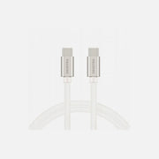 Swissten Textile USB-C to USB-C Cable 20cm – 60W, Nylon Braided, Aluminium Connectors, Silver