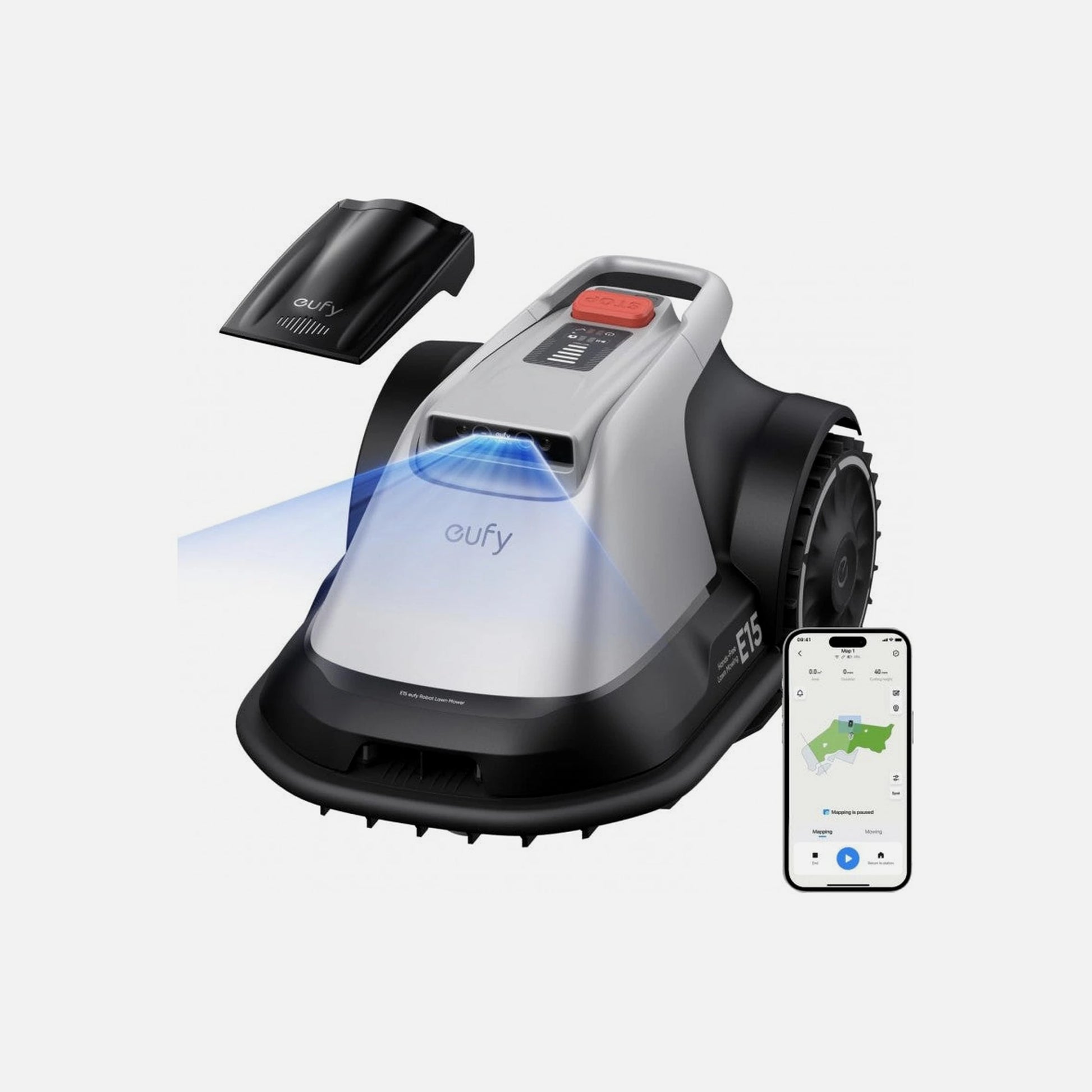 Anker Eufy E15 Robotic Lawn Mower – Up to 800m², Vision FSD Mapping, App Control, 2.5–7.5cm Cut