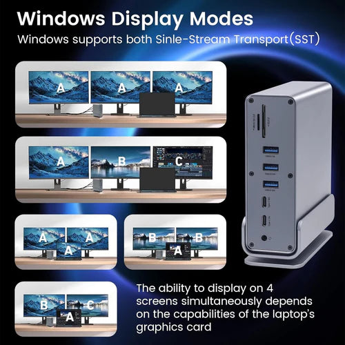 Σταθμός Σύνδεσης USB-C 15-σε-1 NÖRDIC – Διπλές Οθόνες 4K@60Hz, 100W PD & Gigabit Ethernet