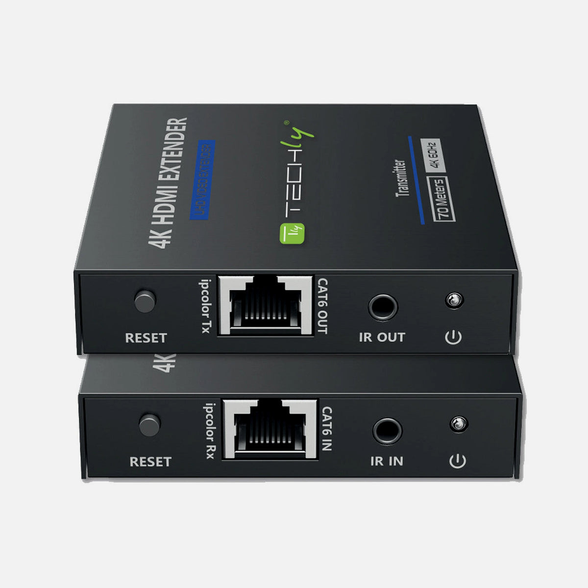 Techly IDATA EXT-565 HDMI Extender 4K@60Hz over Cat.6/6A/7 – 70 m, HDR10, HDCP 2.2, IR