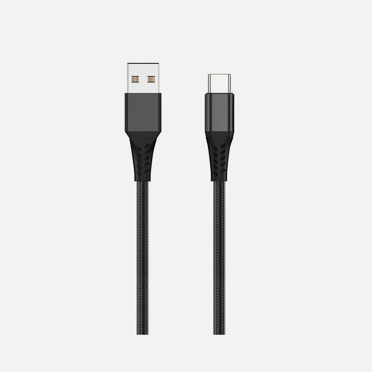 REDLED USB-A to USB-C Charging Cable 1 m – 18 W, Nylon Braided, 480 Mbps, Black