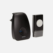 REDLED RP-Orno Opera AC Wireless Plug-In Doorbell – 36 Melodies, IP44 Button, 100 m, Black