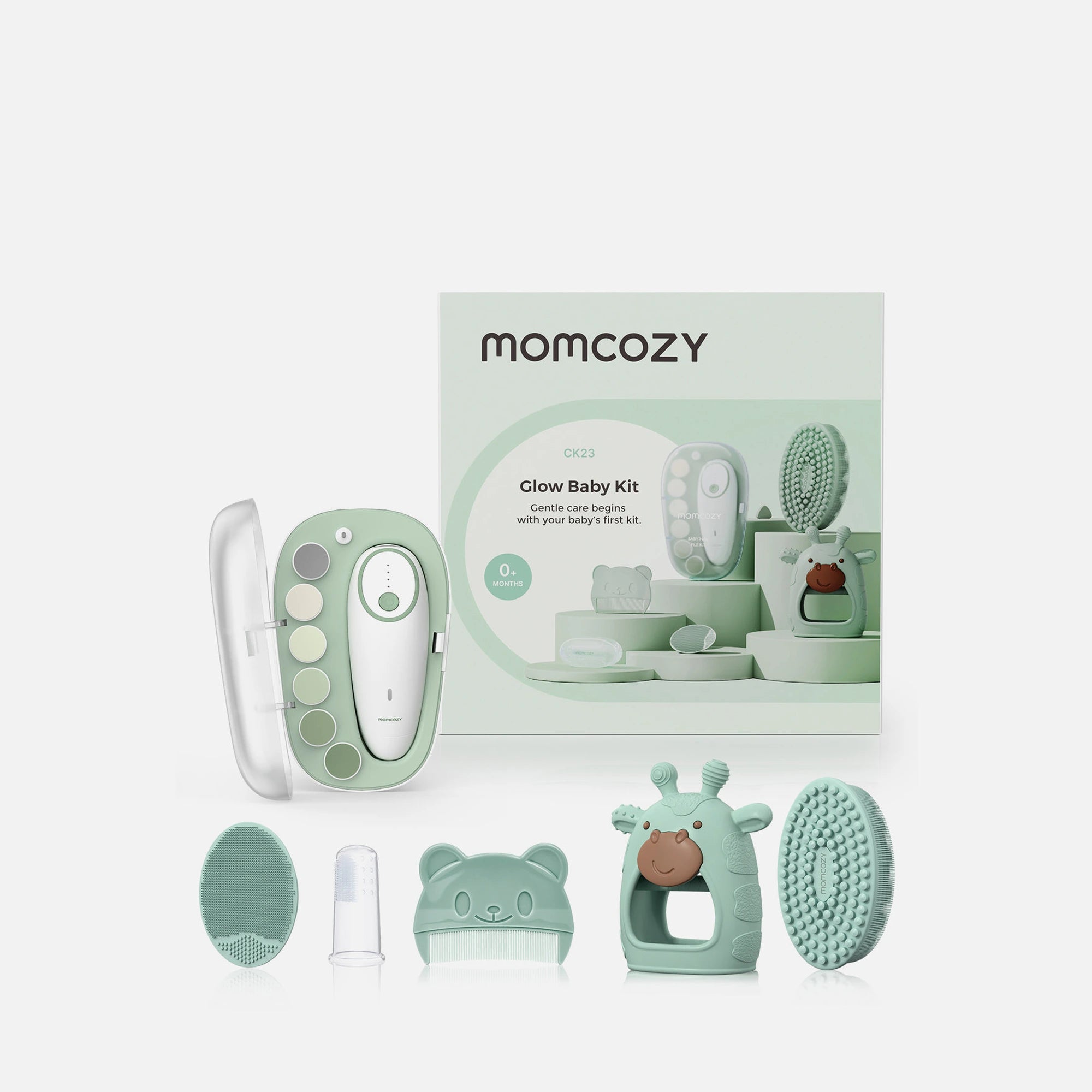 Momcozy All-in-1 Glow Baby Kit – 6-Piece Grooming Set with LED Nail Trimmer
