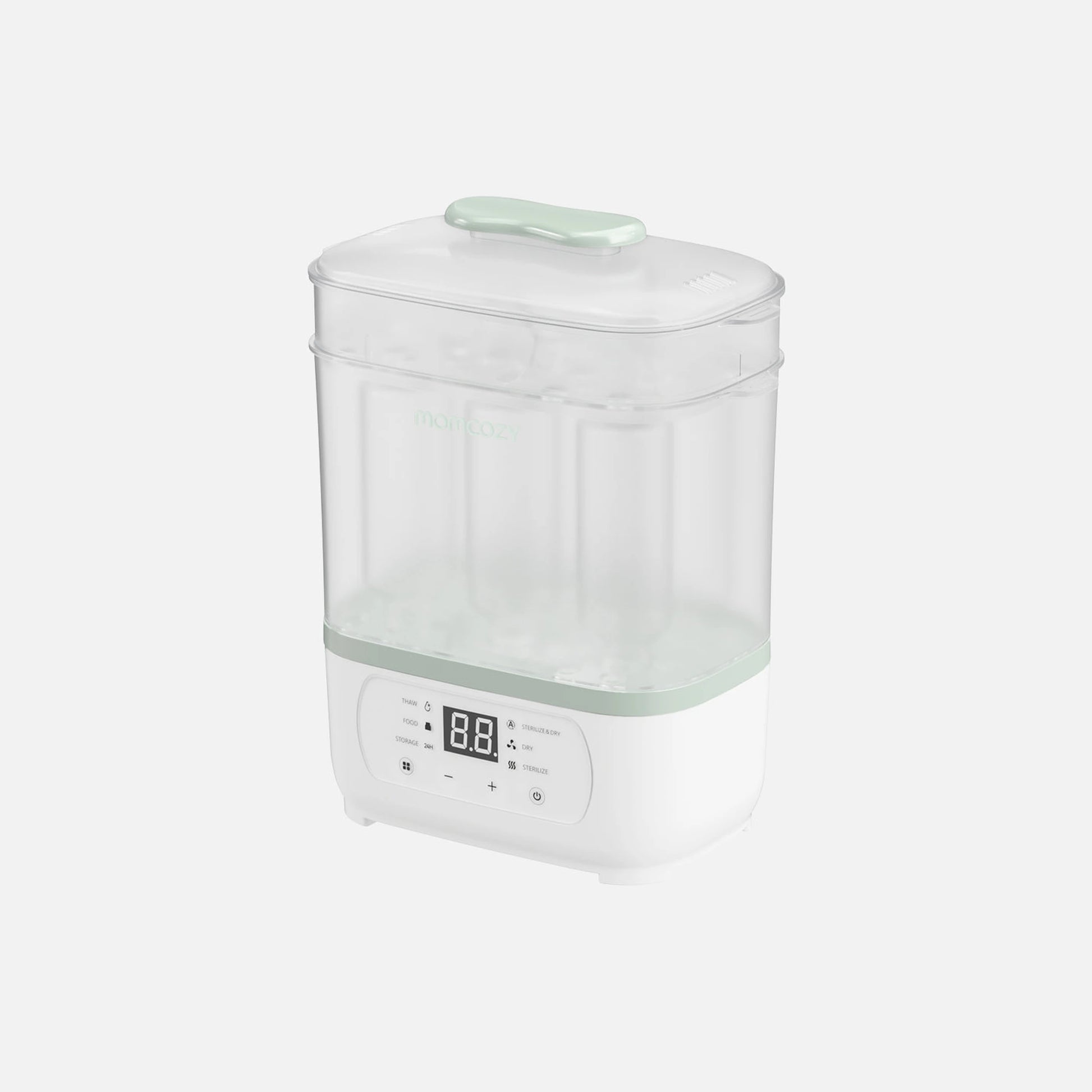 Momcozy 8-in-1 Baby Bottle Steam Sterilizer & Dryer – 8 Bottles, LED Display, 24h Storage