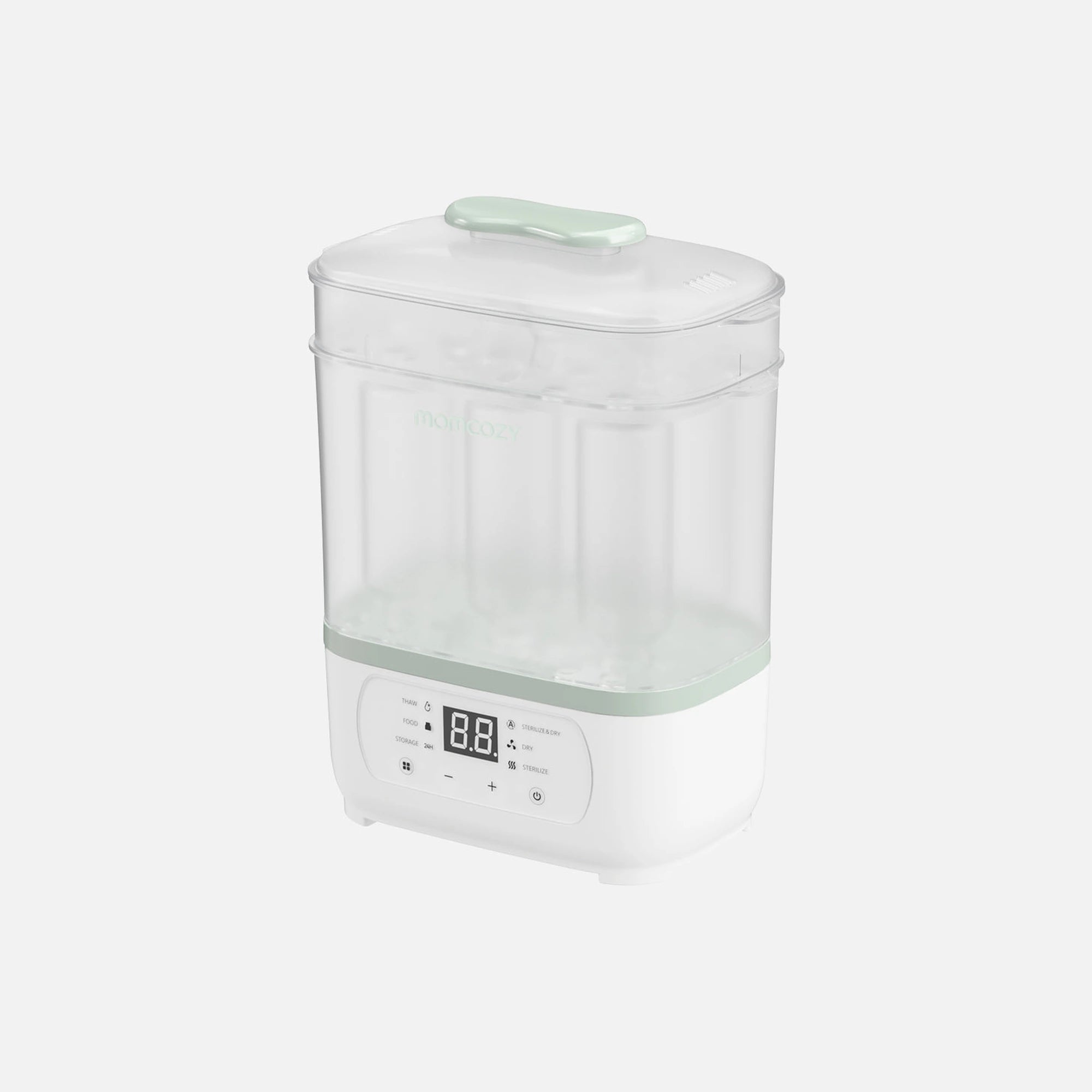Momcozy 8-in-1 Baby Bottle Steam Sterilizer & Dryer – 8 Bottles, LED Display, 24h Storage