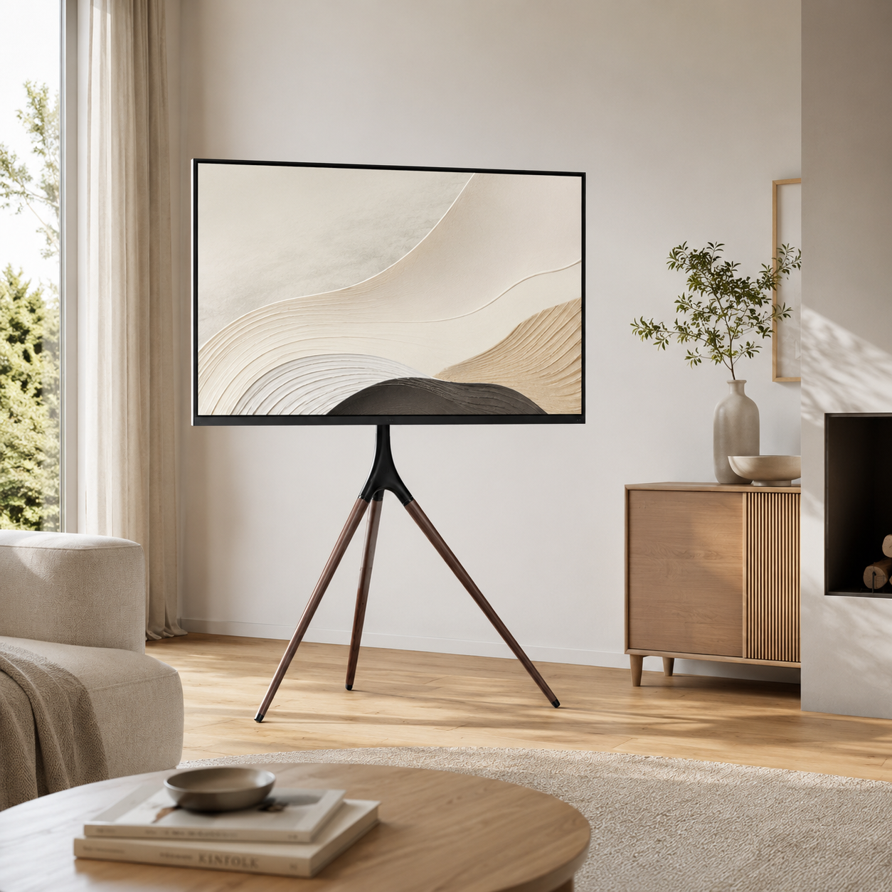 Techly ICA-TR18SAM Tripod TV Floor Stand 45-65″ – 180° Rotation, 35 kg & VESA