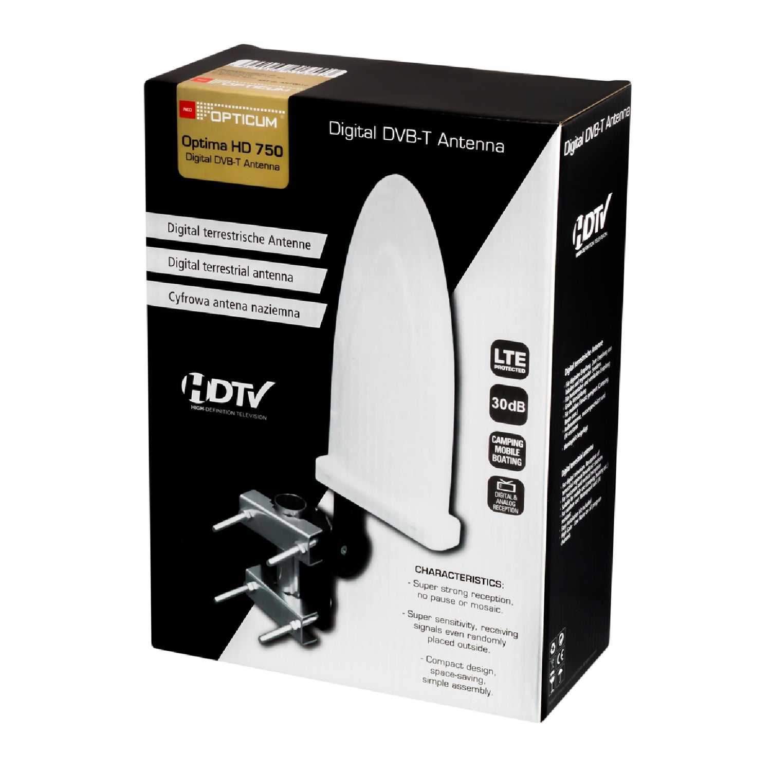 Opticum ANT0010 Smart HD 750 active DVB-T2 indoor outdoor TV antenna — TV Antennas