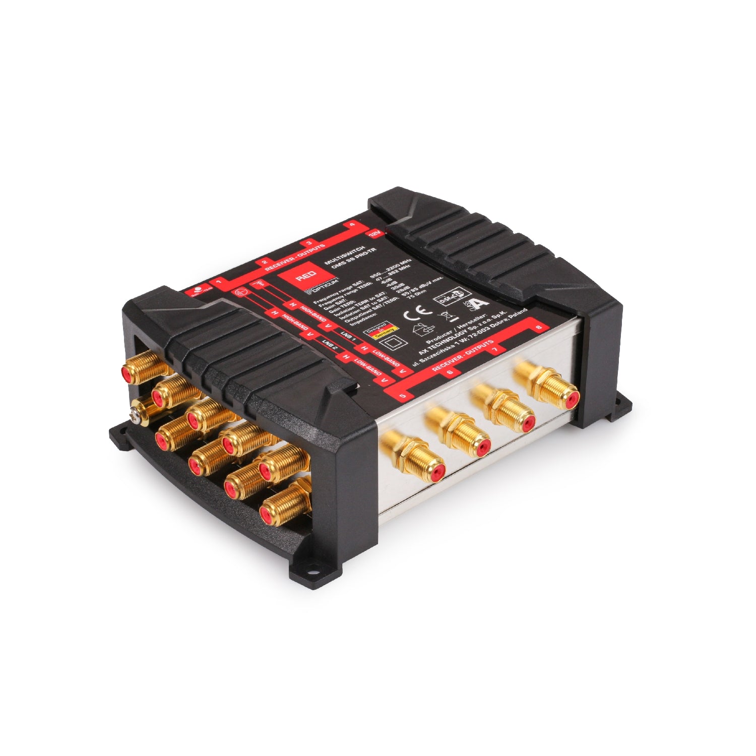 Opticum OMS 9/8 PRO-TR SMATV multiswitch 9-input 8-output — Satellite Distribution