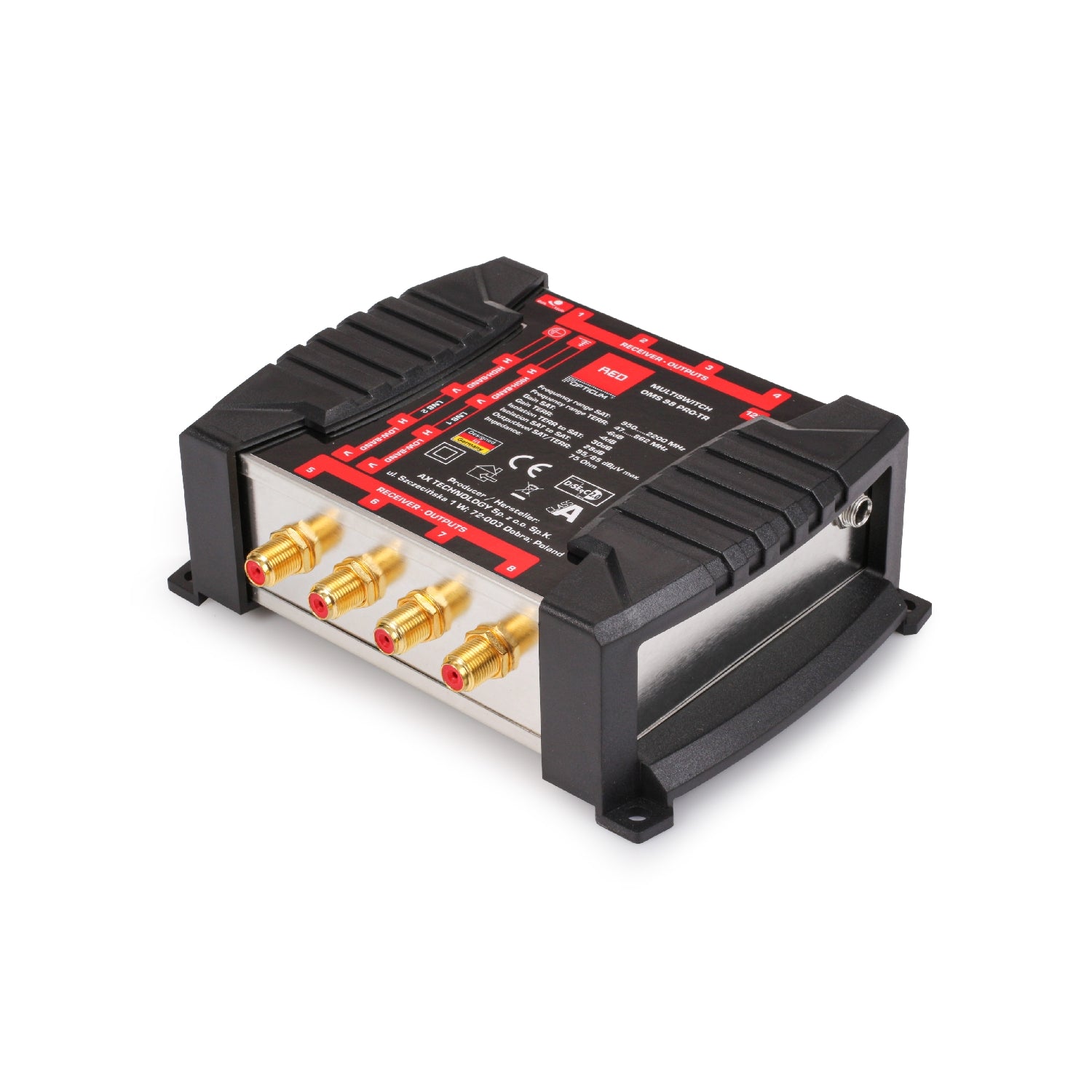 Opticum OMS 9/8 PRO-TR SMATV multiswitch 9-input 8-output — Satellite Distribution