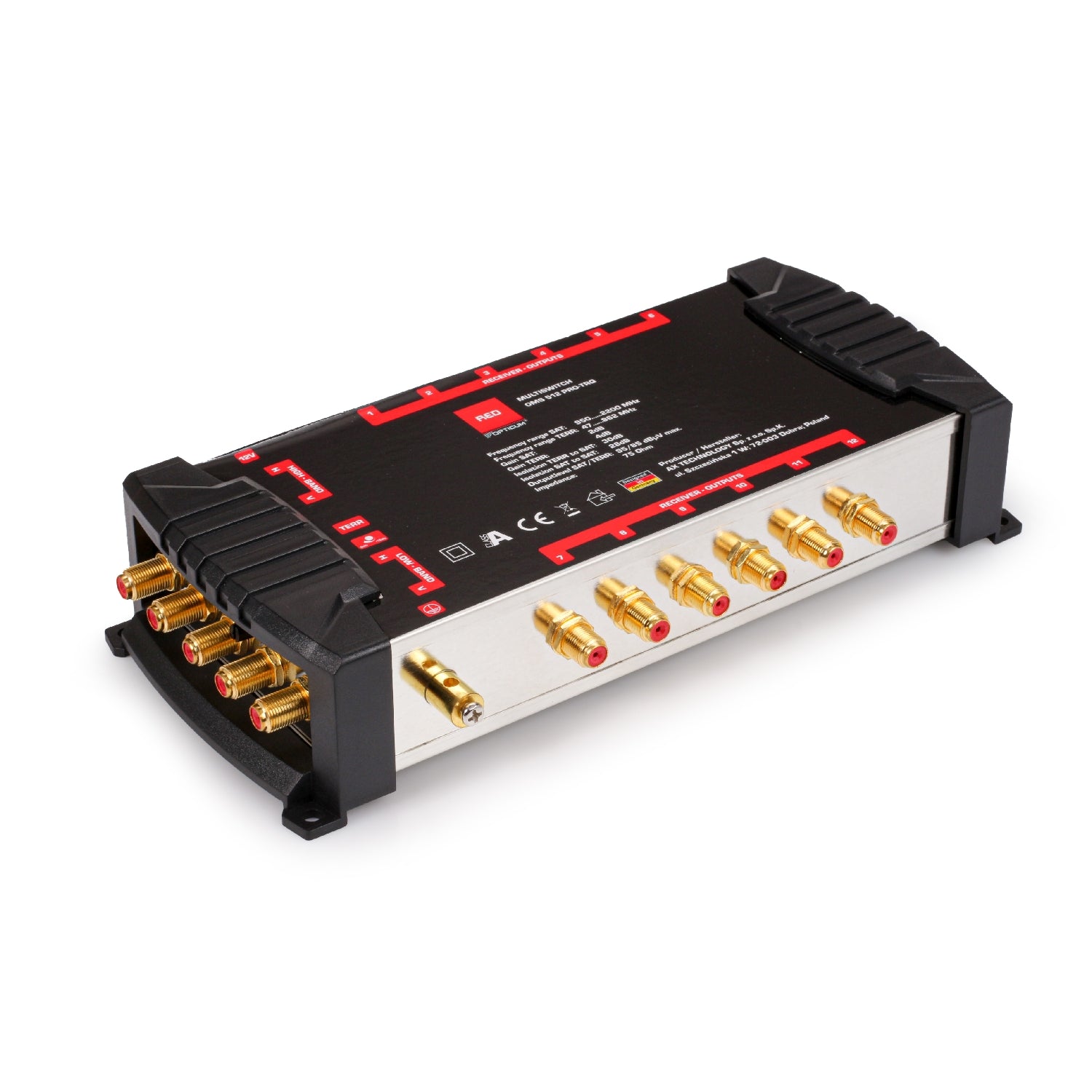 Opticum OMS 5/12 PRO-TRQ SMATV multiswitch 5-input 12-output — Satellite Distribution