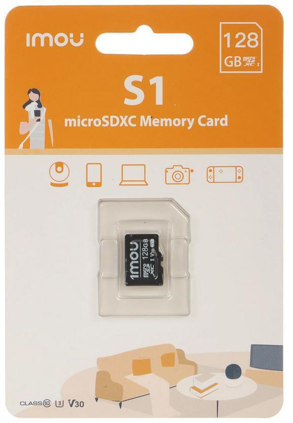 IMOU ST2-128-S1 MicroSD 128GB – SDXC, C10, U3, V30, 95MB/s Read, Waterproof