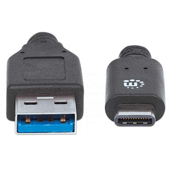 Καλώδιο USB 3.1 Gen2 A σε C Manhattan ICOC MUSB312-CMAM10 1 m – 10 Gbps, 3 A & SuperSpeed+