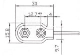 GBC 25.0011.00 Θήκη Κλιπ Μπαταρίας 9V – Σώμα PVC, Επαφές Νικελίου & Καλώδια 150mm