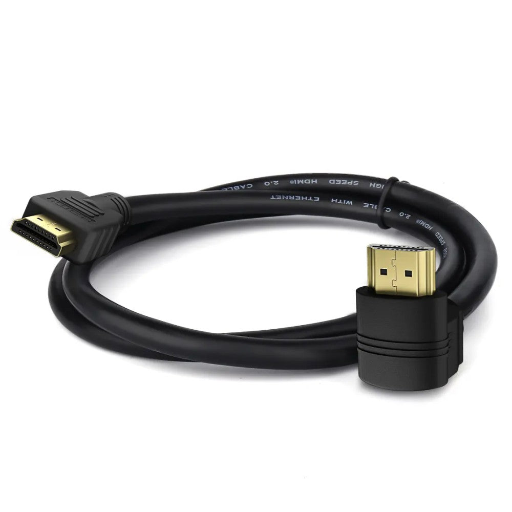 Techly ICOC HDMI-4-010NE9 90 Degree HDMI Cable 1m 4K - View 2