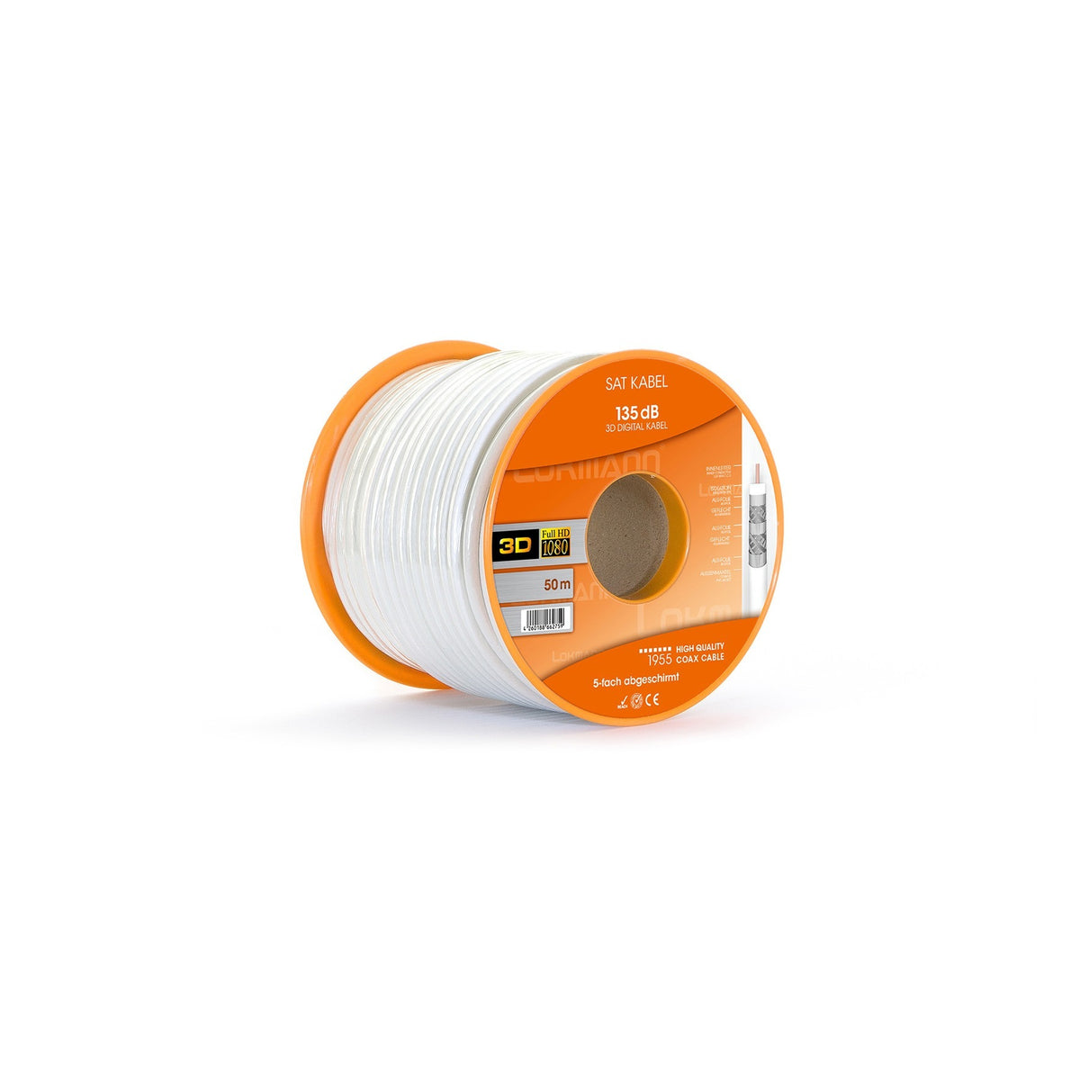 RG6 135 dB Coaxial Cable White — Lokmann