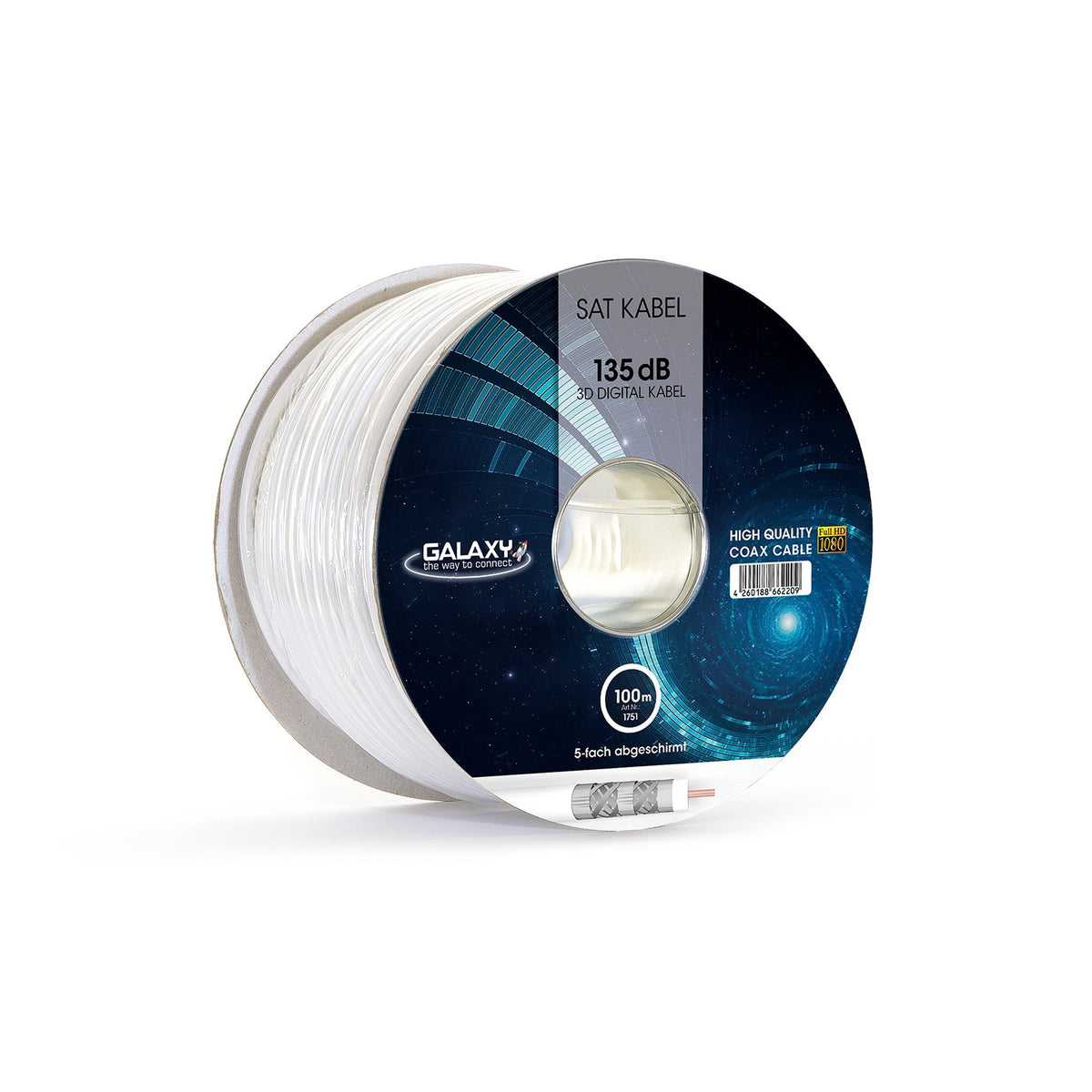 RG6 135 dB Coaxial Cable White — Lokmann
