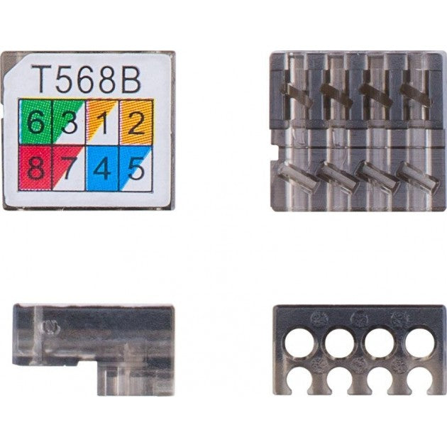 Techly Pro IWP-8P8C-COUPS6ATY Toolless Cat.6A STP Coupler - view 5