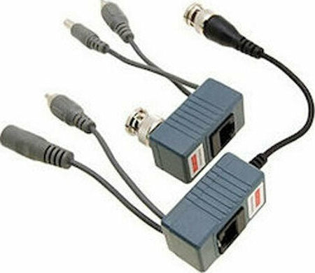 BNC Video Balun Σετ U200A/B μέσω Cat5e/Cat6 UTP – AHD/CVI/TVI/CVBS, έως 5 MP