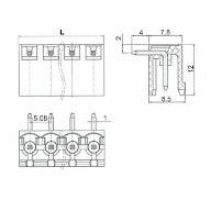 GBC 30.5180.34 Αρσενικός Ακροδέκτης 4P – Βήμα 5,08mm, 16A/300Vac & Βιδωτή Σύνδεση