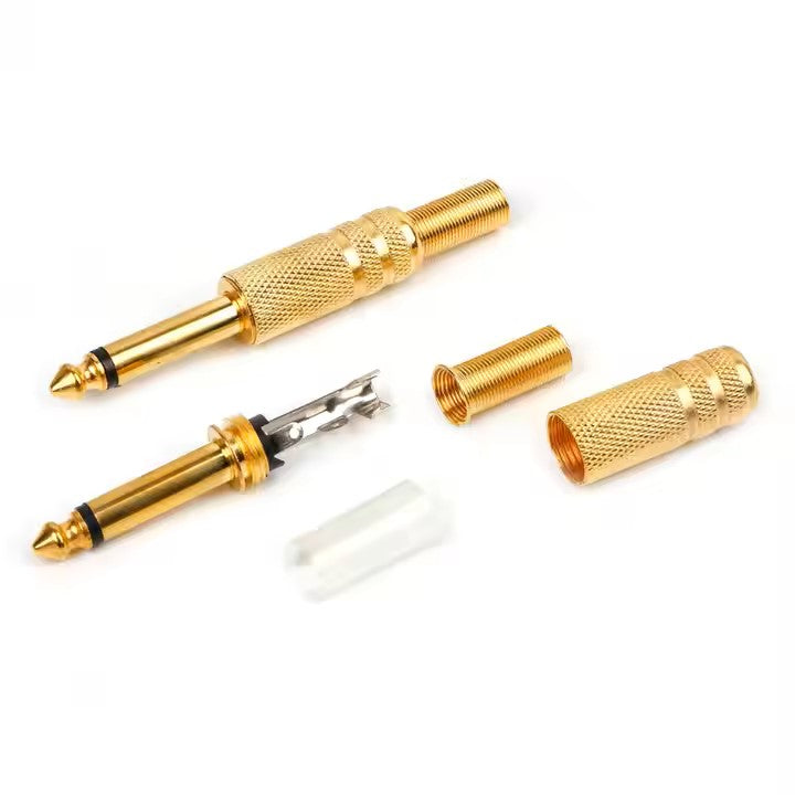 Καρφί Μονοφωνικό 6.3 mm GBC 29.0900.00 – 2-Πόλος TS, Χρυσός Ορείχαλκος & Κόλληση