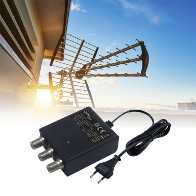 Jolly Line JL41049/2U TV Line Power Supply – 230V In, 12V/300mA Out & 2 F-Type Outputs