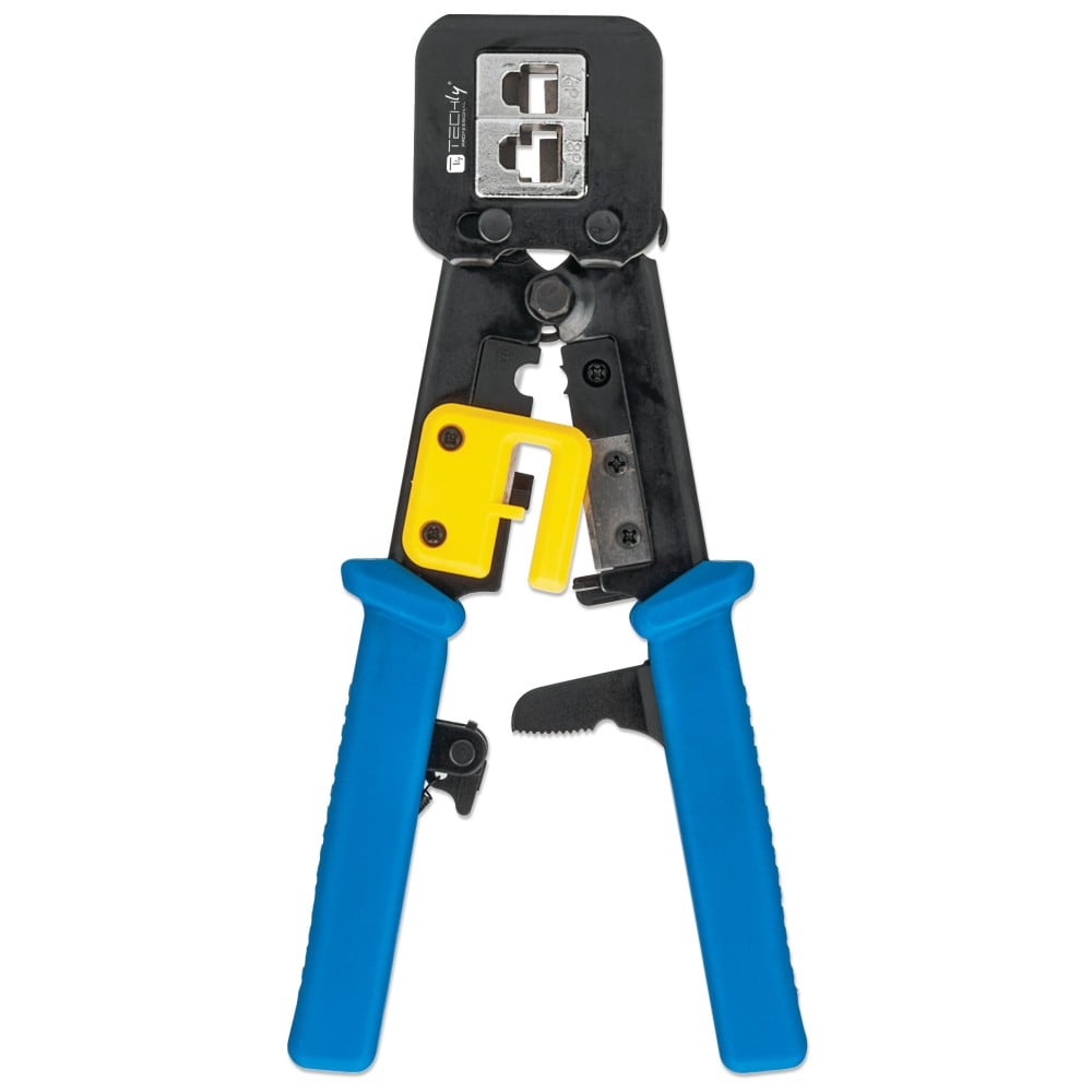 Techly Professional IWP-HT 310UT Crimping Tool – RJ45/RJ12/RJ11, Pass-Through
