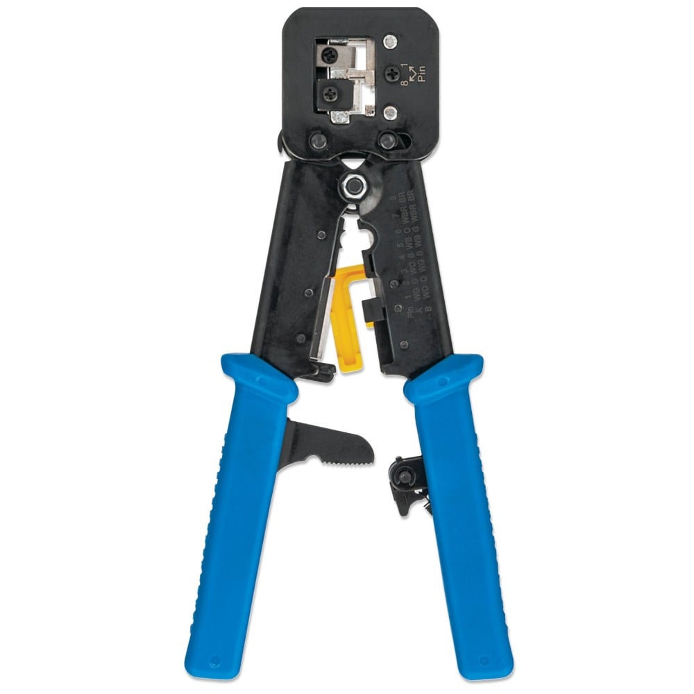 Techly Professional IWP-HT 310UT Crimping Tool – RJ45/RJ12/RJ11, Pass-Through