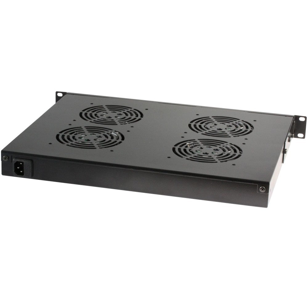 Techly I-CASE FAN-TC4B 1U 19" Rack 4-Fan Unit with LED Thermostat Black - view 2