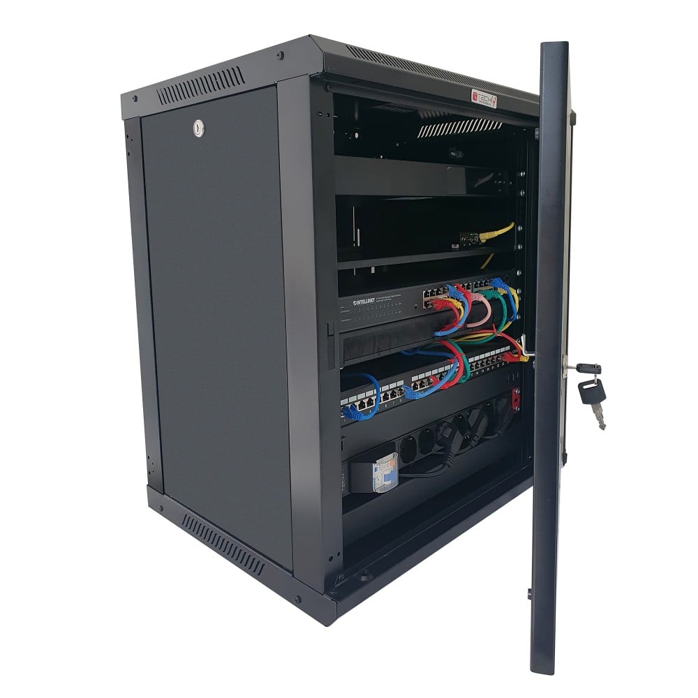 Techly I-CASE FP-4506BK Wall Rack 19" 6U 450mm Depth Black - view 3