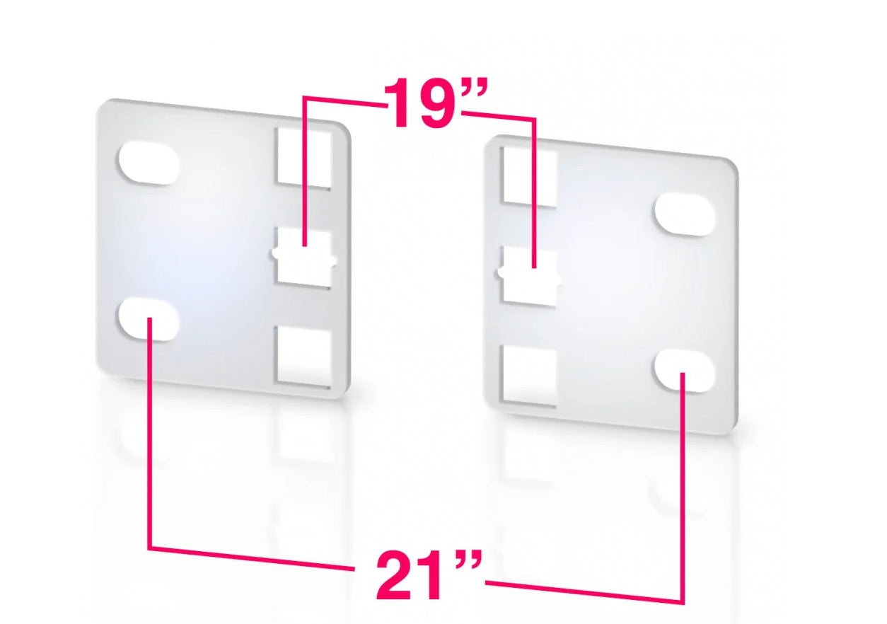 Techly I-CASE RAIL-ADP1ETG Στηρίγματα Μείωσης 21" σε 19" – Ζεύγος ETSI 1U Rack