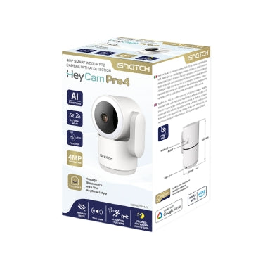 iSNATCH HeyCam Pro 4 AI Indoor PTZ Wi-Fi Camera 4 MP – Dual-Band, AI Human/Pet Detection, ONVIF, Color Night Vision
