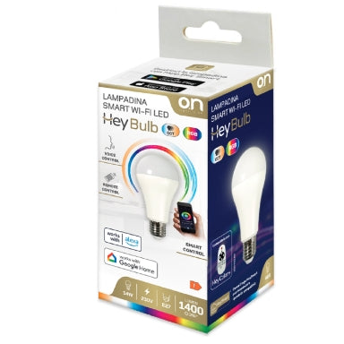 GBC HeyBulb 23.6835.24 Smart Wi-Fi LED E27 14W – RGB+CCT 2700-6500K & Alexa/Google