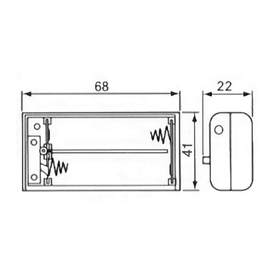 GBC 25.0292.05 Battery Box for 2×18650 – ABS Body, On-Off Switch & Nickel-Plated Contacts