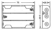 GBC 25.0293.00 Battery Box for 3x 18650 – ABS Body, Nickel Contacts & 150mm Wires