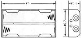 GBC 25.0292.00 Battery Box for 2x 18650 – ABS Body, Nickel Contacts & 150mm Wires