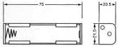 GBC 25.0291.00 Battery Box for 1x 18650 – ABS Body, Nickel Contacts & 150mm Wires