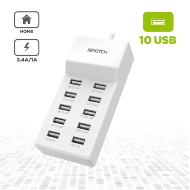 Φορτιστής 10 Θυρών iSNATCH 59.1805.34 – 50W, 2.4A ανά Θύρα & Ενσωματωμένο Καλώδιο