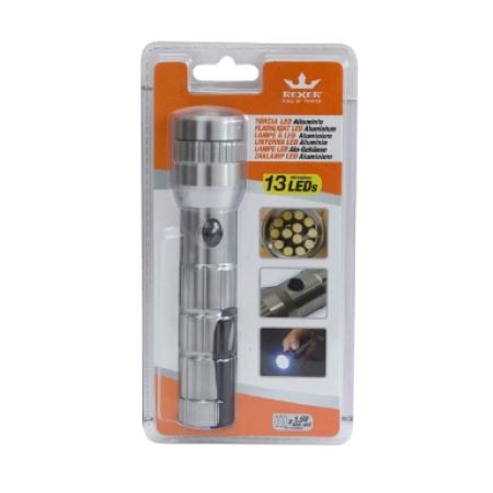 REXER RX9053 Aluminium LED Flashlight – 13 LEDs, 60lm & 20m Range