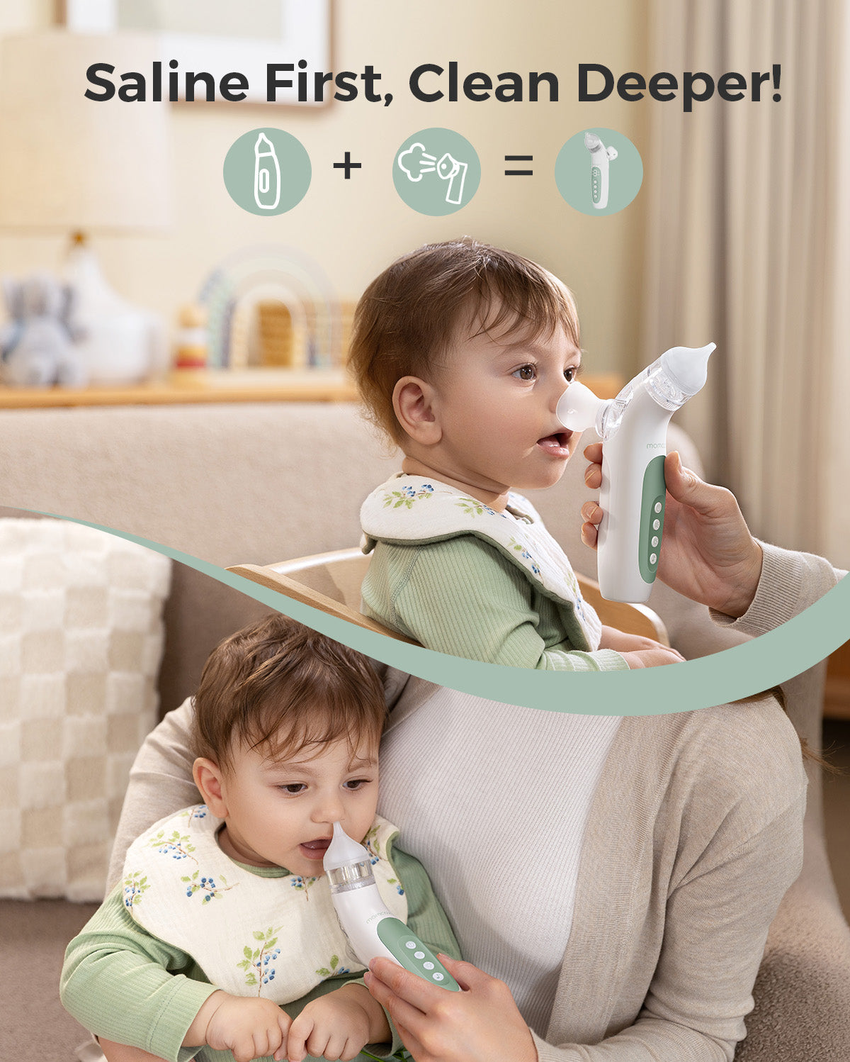 Momcozy BreezyClear Ηλεκτρικός Ρινικός Αποφρακτήρας 2-σε-1 — Momcozy