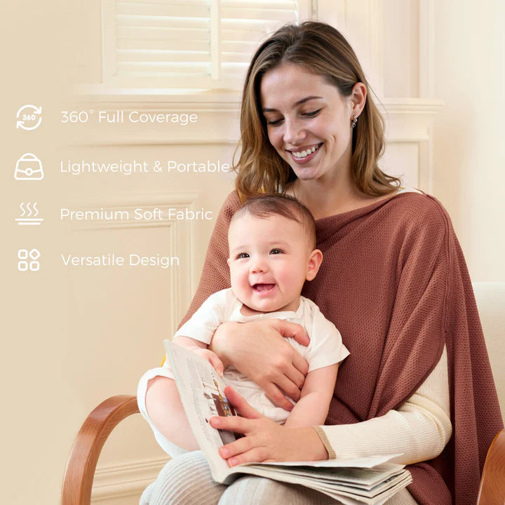 Momcozy Κάλυμμα Θηλασμού – Μαλακό Αναπνέον Poncho Ιδιωτικότητας Πολλαπλής Χρήσης