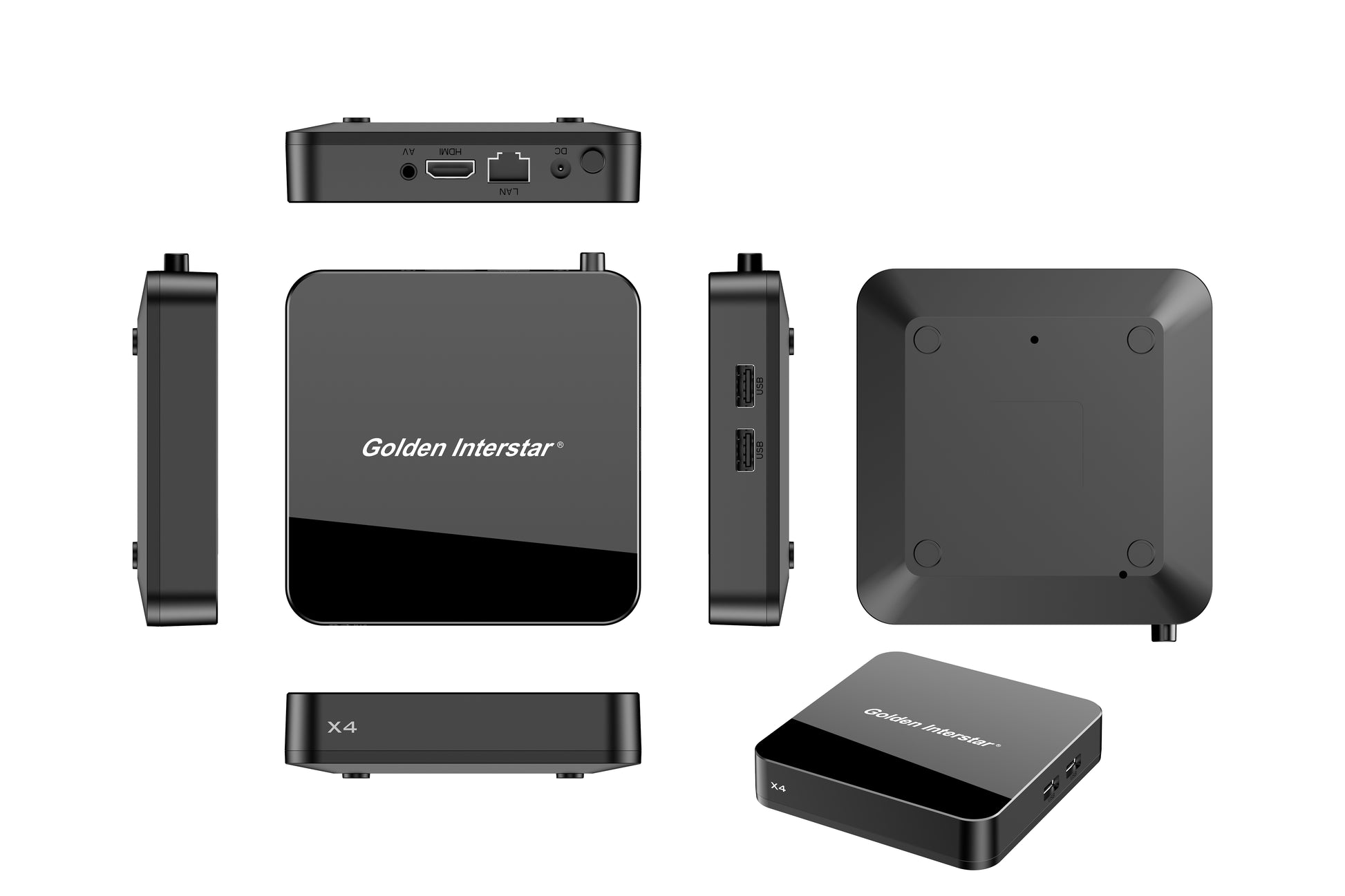 Golden Interstar X4 – 4K IPTV Box Linux, H.265, 1GB/8GB, Dual-Band Wi-Fi