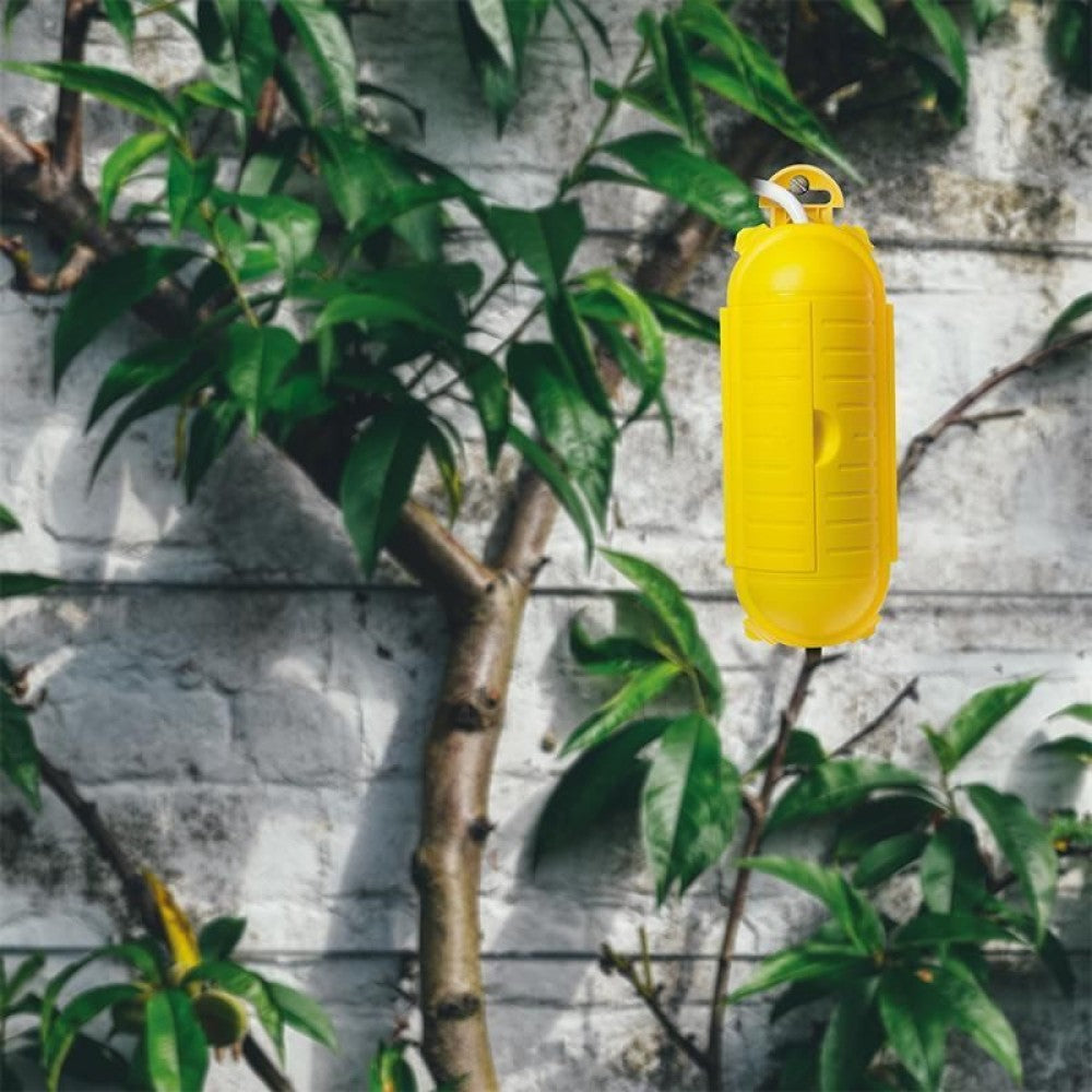 Waterproof Safety Box for Extension Cord IP44 Yellow – Wall-Mount & 21×9×7.5cm Capacity