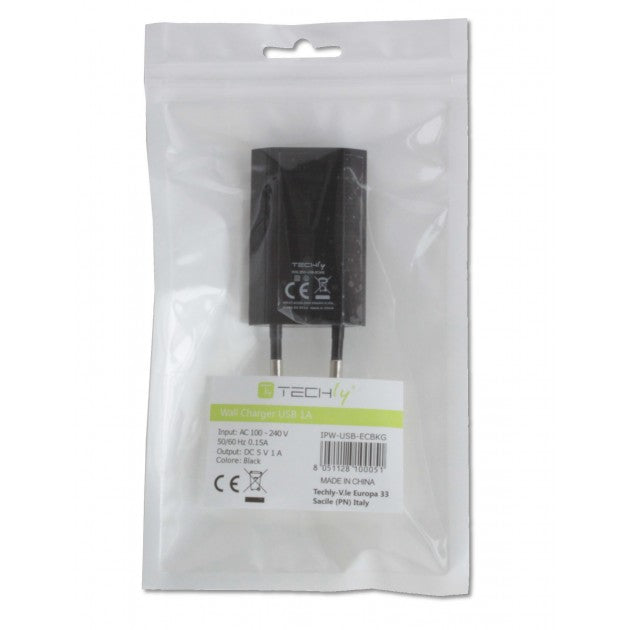 Techly IPW-USB-ECBKG Slim USB Wall Charger 5V 1A 5W Black - view 2