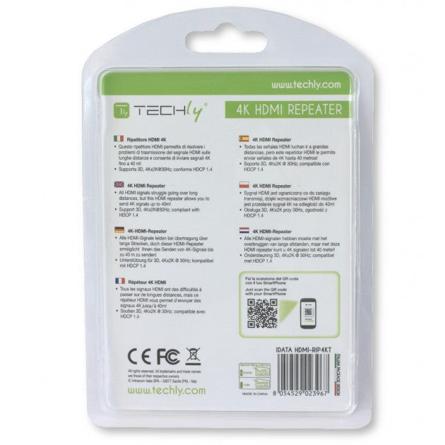 Techly IDATA HDMI2-RIP4KT HDMI 2.0 Extender Repeater 4K - view 4