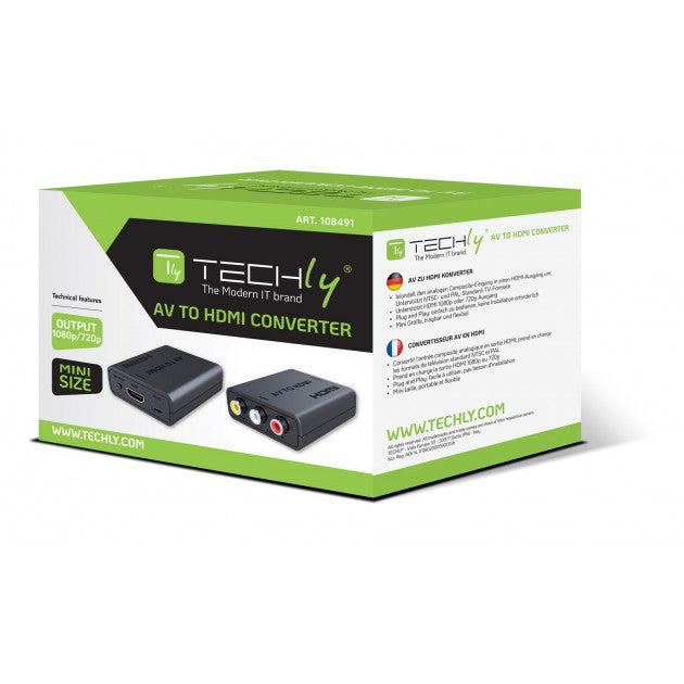 Techly IDATA SPDIF-7 Composite RCA to HDMI AV Converter - view 2