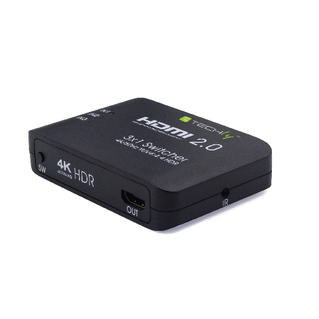 Techly IDATA HDMI2-4K3160 HDMI 2.0 Switch 3x1 4K 60Hz HDR - view 2