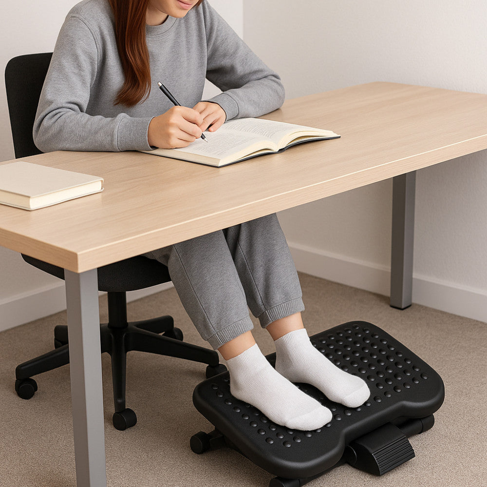 Techly ICA-FR 31 Ergonomic Footrest – Adjustable Height 110/140/170mm, Non-Slip